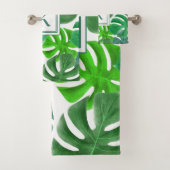モノグラムモダングリーンパーム葉ズ バスタオルセット (インサイチュ)