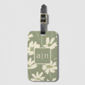 モノグラムモダングリーンフローラ ラゲッジタグ (正面縦)