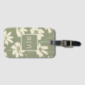モノグラムモダングリーンフローラ ラゲッジタグ (正面横)