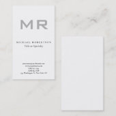 モノグラムモダングレイ白ミニマリスト平野 名刺 (正面/裏面)
