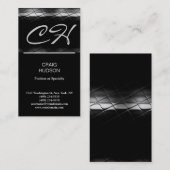 モノグラムモダングレイ白名刺 名刺 (正面/裏面)