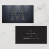 モノグラムモダングレイ | ライト 名刺 (正面/裏面)