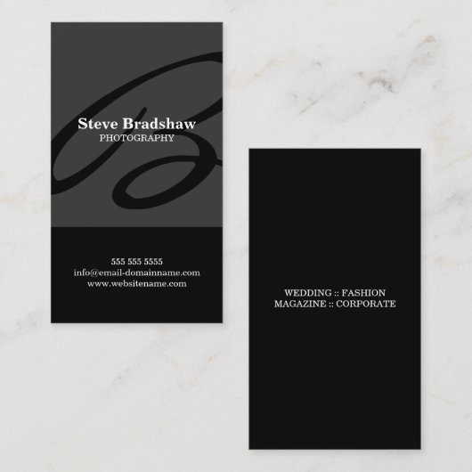 モノグラムモダングレイ 名刺 (正面/裏面)