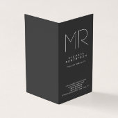 モノグラムモダングレーホワイトミニマル主義者 名刺 (外部)