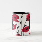 モノグラムモダンケシ模様 ツートーンマグカップ (中央)