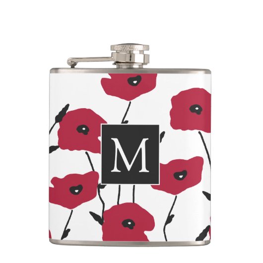 モノグラムモダンケシ模様 フラスク (正面)