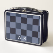 モノグラムモダンコテージコアギンガムチェックプライド メタルランチボックス (正面)