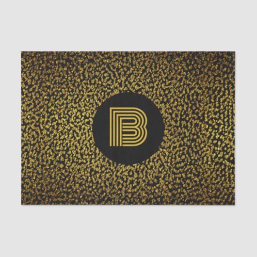 モノグラムモダンゴールデンドット黒 薄葉紙 (正面)