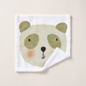 モノグラムモダンサファリ可愛い脚本ホワイトボーイ バスタオルセット (ウォッシュタオル)