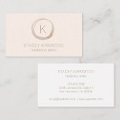 モノグラムモダンサークルロエレガントゴ 名刺 (正面/裏面)