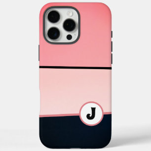 モノグラムモダンシッガーリークピンクブラックストライプ iPhone 16 PRO MAXケース