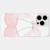 モノグラムモダンシックさくらんぼピンクボウ Case-Mate iPhoneケース (裏面 (横))