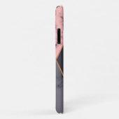 モノグラムモダンシックガーリーピンクグレー大理石 Case-Mate iPhoneケース (裏面/右)