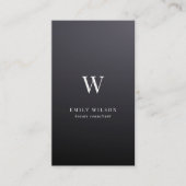 モノグラムモダンシックミニマルプロフェッショナル 名刺 (正面)