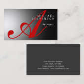 モノグラムモダンシック・アーキテクト・ビジネス・カード 名刺 (正面/裏面)