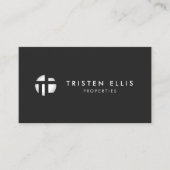 モノグラムモダンシルバーブラックプロフェッショナル 名刺 (正面)