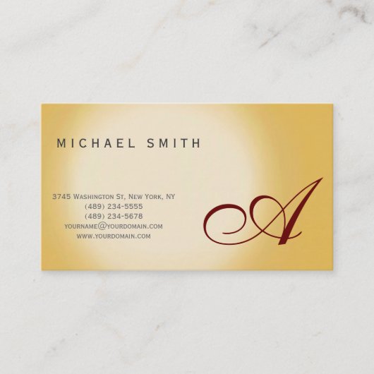 モノグラムモダンシンプルコンサルタント名刺 名刺 (正面)