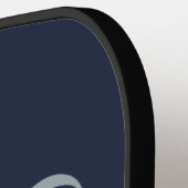 モノグラムモダンスエレガントクリプトNavy Blue ピックルボールラケット (左詳細)