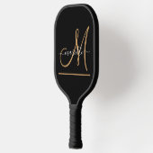 モノグラムモダンスクリプト名カスタム色 ピックルボールラケット (左)