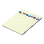 モノグラムモダンスクリプト名タータンチェックカナリア線 ノートパッド (回転)