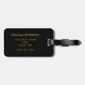 モノグラムモダンスクリプト名 ラゲッジタグ (裏面横)