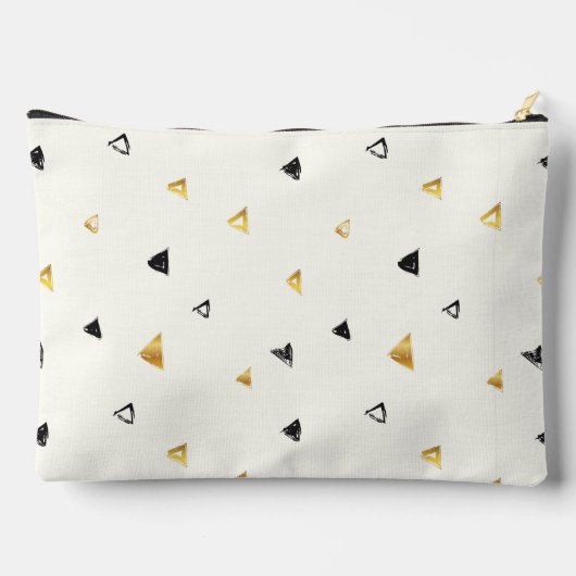 モノグラムモダンスクリプト抽象芸術パターカスタムン アクセサリーポーチ (裏面)