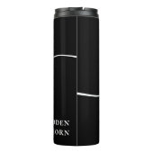 モノグラムモダンスクリプト書道白黒 タンブラー (裏面)