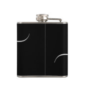 モノグラムモダンスクリプト書道白黒 フラスク (裏面)