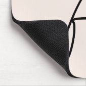 モノグラムモダンスクリプト赤面ピンクイニシャル マウスパッド (コーナー)