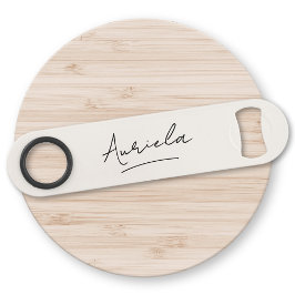 モノグラムモダンスタイリッシュシンプルの署名名 スピード栓抜き