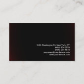 モノグラムモダンスタイリッシュレッドブラウン美容師 名刺 (裏面)