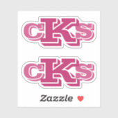 モノグラムモダンスタンプ |イニシャルラベル シール (シート)