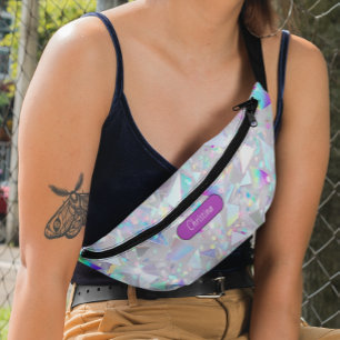 モノグラムモダンスパークル幾何学模様 ファニーパック