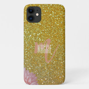 モノグラムモダンスパークル金ゴールド iPhone 11 ケース