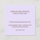 モノグラムモダンスパーソナライズされたクエアビジネスカード スクエア名刺 (裏面)