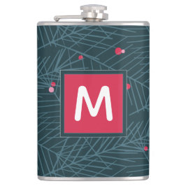モノグラムモダンスプルース&ベリーカスタムホリデイ フラスク