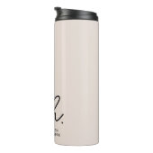 モノグラムモダンスミニマルクリプト赤面ピンクイニシャル タンブラー (回転右)