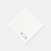 モノグラムモダンス結婚カクテルナプキン スタンダードカクテルナプキン (角)