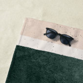 モノグラムモダンス自然トストライプスクリプト夏 ビーチタオル (インサイチュ)