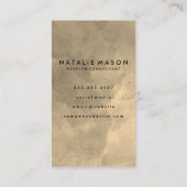 モノグラムモダンセピア水色 名刺 (裏面)