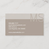 モノグラムモダンタミニマルウペプロフェッショナル 名刺 (裏面)