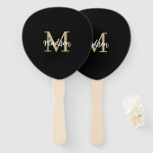 モノグラムモダンタンブラックサンド ハンドファン (正面&裏面)