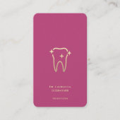 モノグラムモダンダークピンク金ゴールド歯科 名刺 (正面)