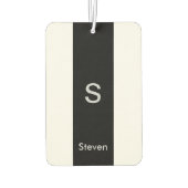 モノグラムモダンツートーン白黒 カーエアーフレッシュナー (裏面)