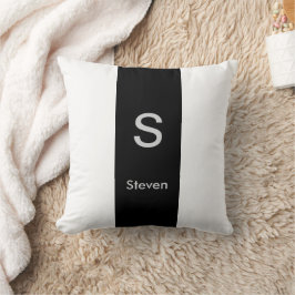 モノグラムモダンツートーン白黒 クッション