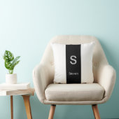 モノグラムモダンツートーン白黒 クッション (椅子)