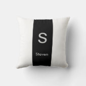 モノグラムモダンツートーン白黒 クッション (裏面)