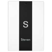 モノグラムモダンツートーン白黒 クリップボード (裏面)