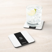 モノグラムモダンツートーン白黒 コースター (右側)