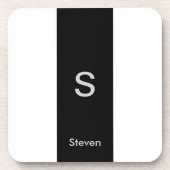 モノグラムモダンツートーン白黒 コースター (正面)